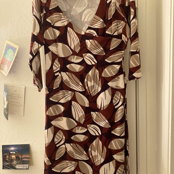 SoftSurroundings Faux Wrap Crisscross Bodice Dress - Picture 1 of 12